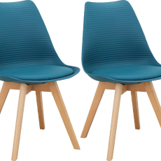 Jedálenská stolička Armin (SET 2 ks), plast, modrá - 1