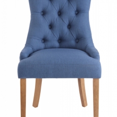 Jedálenská stolička Arton (SET 2 ks), modrá / prírodné drevo - 2