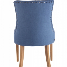 Jedálenská stolička Arton (SET 2 ks), modrá / prírodné drevo - 4