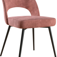 Jedálenská stolička Chantal, zamat, ružová - 1