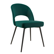 Jedálenská stolička Chantal, zamat, zelená - 2