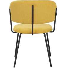 Jedálenská stolička Claudia (SET 2 ks), textil, žltá - 5