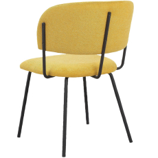 Jedálenská stolička Claudia (SET 2 ks), textil, žltá - 6