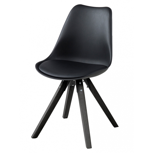 Jedálenská stolička Damian (Súprava 2 ks), čierna - 1