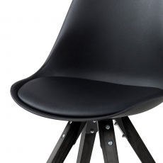 Jedálenská stolička Damian (Súprava 2 ks), čierna - 2