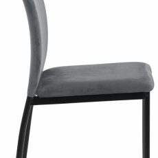Jedálenská stolička Demina (SET 4ks), zamat, tmavo šedá - 4