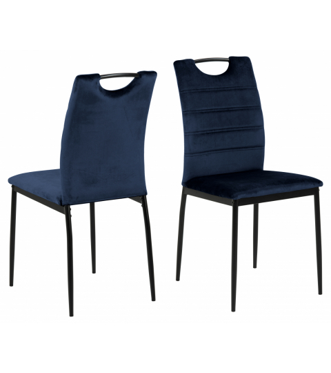 Jedálenská stolička Dia (SET 4 ks), tmavo modrá