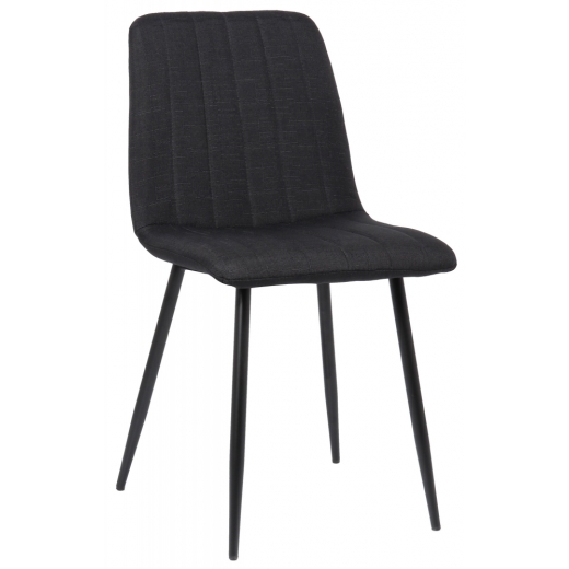 Jedálenská stolička Dijon, textil, čierna - 1