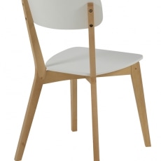 Jedálenská stolička drevená Corby (Súprava 2 ks) breza / biela - 2