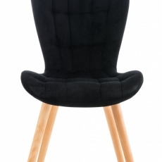 Jedálenská stolička Elda, zamat, čierna - 2