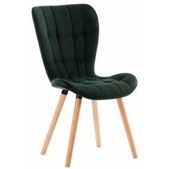 Jedálenská stolička Elda, zamat, zelená