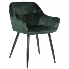 Jedálenská stolička Emia, zamat, zelená