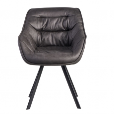 Jedálenská stolička Gepo, textil, šedá - 2