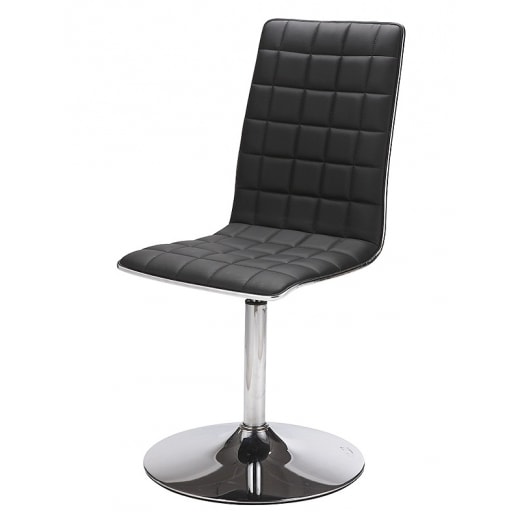 Jedálenská stolička Ginko, čierna/chróm - 1