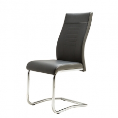 Jedálenská stolička Glady, čierna/sivá