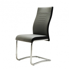 Jedálenská stolička Glady, sivá/čierna