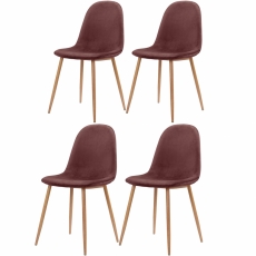 Jedálenská stolička Ines (SET 4 ks), ružová - 4