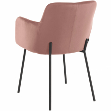Jedálenská stolička Jonna (SADA 2 ks), zamat, ružová - 5
