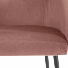 Jedálenská stolička Jonna (SADA 2 ks), zamat, ružová - 6