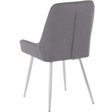 Jedálenská stolička Jussi (SADA 2 ks), tkanina, šedá - 5