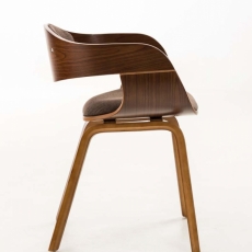 Jedálenská stolička Kingston, textil, orech / hnedá - 3