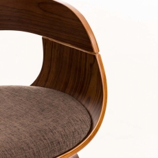 Jedálenská stolička Kingston, textil, orech / hnedá - 5