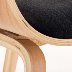 Jedálenská stolička Kingston, textil, prírodná / čierna - 7