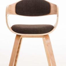 Jedálenská stolička Kingston, textil, prírodná / hnedá - 2