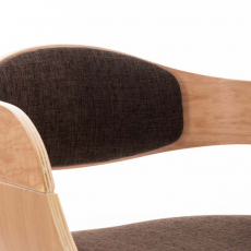 Jedálenská stolička Kingston, textil, prírodná / hnedá - 5