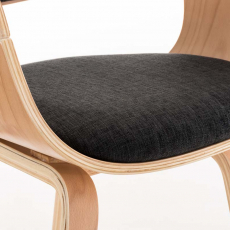 Jedálenská stolička Kingston, textil, prírodná / tmavo šedá - 6