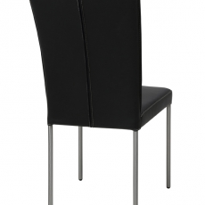 Jedálenská stolička kožená s nerezovou podnožou Beata (SET 2 ks) - 2