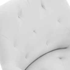 Jedálenská stolička Langford, syntetická koža, biela - 4