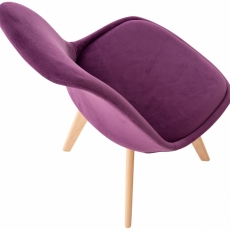 Jedálenská stolička Linares, zamat, fialová - 4