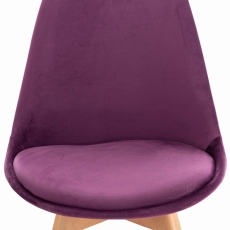 Jedálenská stolička Linares, zamat, fialová - 5