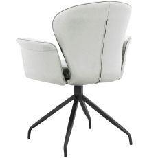 Jedálenská stolička Lucia (SET 2 ks), syntetická koža, svetlo šedá - 7