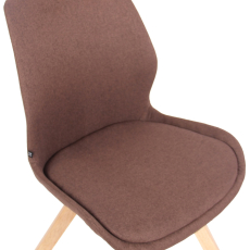 Jedálenská stolička Luna (SET 2 ks), textil, hnedá - 5