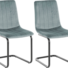 Jedálenská stolička Marcela (SET 2 ks), zamat, šedá - 1
