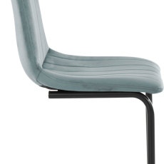 Jedálenská stolička Marcela (SET 2 ks), zamat, šedá - 3