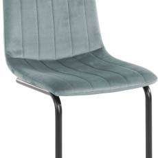 Jedálenská stolička Marcela (SET 2 ks), zamat, šedá - 4
