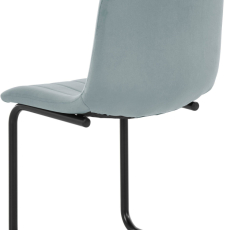 Jedálenská stolička Marcela (SET 2 ks), zamat, šedá - 5