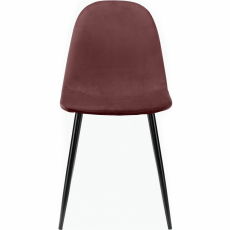 Jedálenská stolička Matcha (SADA 2 ks), zamat, čierna / ružová - 3
