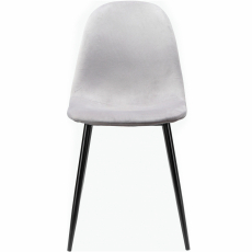 Jedálenská stolička Matcha (SADA 2 ks), zamat, čierna / šedá - 3