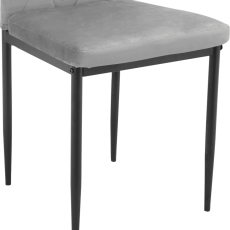 Jedálenská stolička Melly (SET 2 ks), zamat, šedá - 6