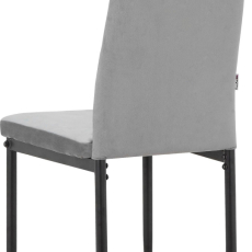 Jedálenská stolička Melly (SET 4 ks), zamat, šedá - 6