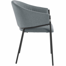 Jedálenská stolička Miriam (SADA 2 ks), tkanina, šedá - 3