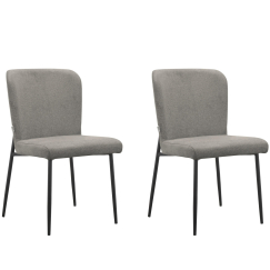 Jedálenská stolička Oita (SET 2 ks), textil, svetlo šedá