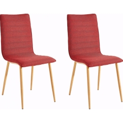 Jedálenská stolička Port (Súprava 2 ks), červená