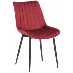 Jedálenská stolička Rahden, zamat, červená