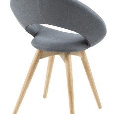 Jedálenská stolička Round s masívnymi nohami (SET 2 ks), šedá - 2