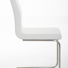 Jedálenská stolička s nerezovou podnožou Bella (SET 2 ks), biela - 2